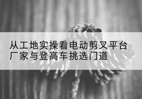 宁县电动剪叉升降平台厂家-从工地实操看电动剪叉平台厂家与登高车挑选门道
