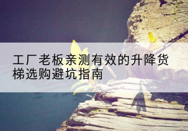 宁县升降货梯怎么选-工厂老板亲测有效的升降货梯选购避坑指南